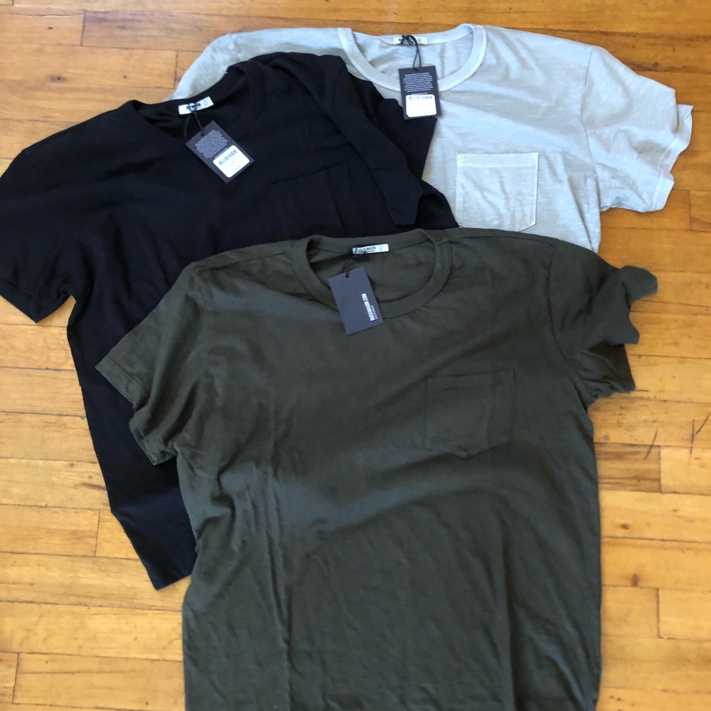 NWT! Buck Mason-Large- 3 Pocket Slub Tees